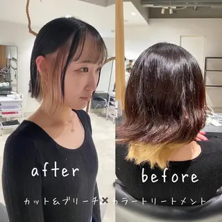 ミディアム カラー stylist トモヤのヘアスタイル