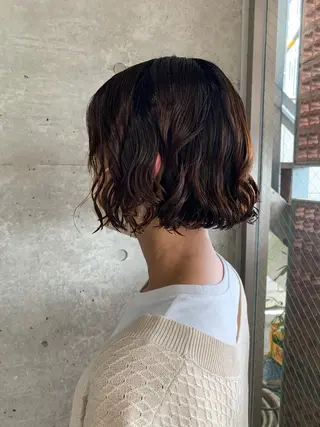 パーマ ボブパーマコテ巻き風 パーマNo1深江秀平のヘアスタイル