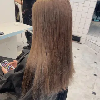 セミロング カラー 🥞ベージュ系カラー 【すずきりほ】🥞のヘアスタイル