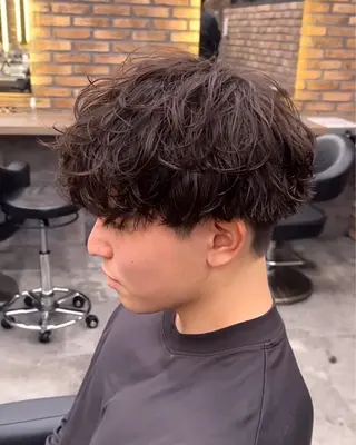 ショート パーマ メンズ特化美容師 💠チナツのヘアスタイル