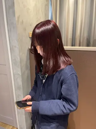 ミディアム カラー ヘアアレンジ 阪倉 美玲のヘアスタイル