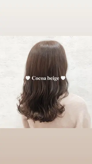 セミロング カラー 松本 沙良のヘアスタイル
