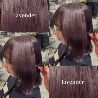 ミディアム あんな🦋レイヤー カット/透明感カラーのヘアスタイル