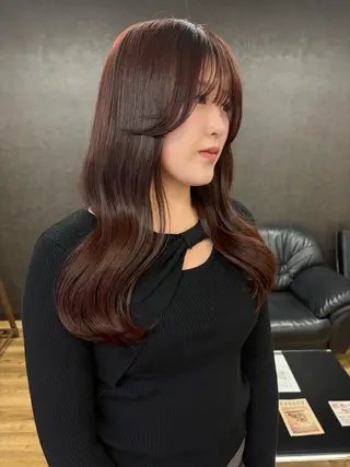 ロング カラー レイヤー/インナー カラー🦋ルイのヘアスタイル