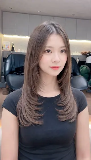 セミロング ✨ミディアム レイヤーハルキのヘアスタイル