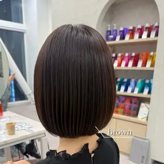 ミディアム カラー 美髪矯正/ベージュ カラー🧸綾里のヘアスタイル