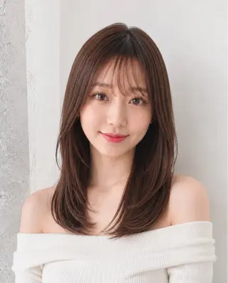 セミロング 🧡くびれヘア/前髪 顔周り🧡久原結衣のヘアスタイル