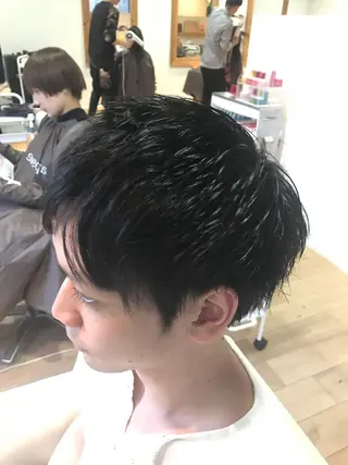 パーマ メンズ 豊中駅3分eha レッスンモデルのヘアスタイル