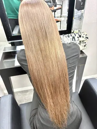 ロング カラー ワンホンレイヤー エクステづまのヘアスタイル