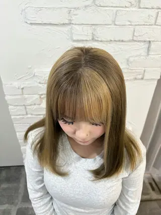 カラー パツボブ/暖色 西梅田/かえで🎀のヘアスタイル