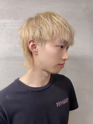 ショート カラー パーマ ヘアアレンジ メンズ 亀井隆汰/メンズ専門 パーマ/フェード可のヘアスタイル