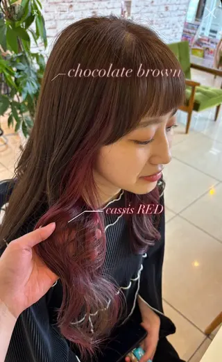 ミディアム eMu透明感カラー ちゅる髪yuki✩のヘアスタイル