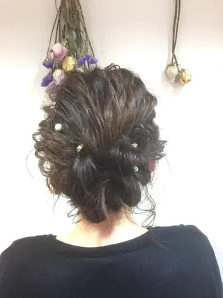 ロング カラー パーマ ヘアアレンジ 可愛いを作る神 ナオヒロのヘアスタイル