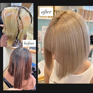ミディアム カラー Maya🦋 ハイトーン特化のヘアスタイル