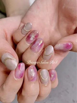 ネイル モチの良さ◉ フィルインネイル♡のネイルデザイン