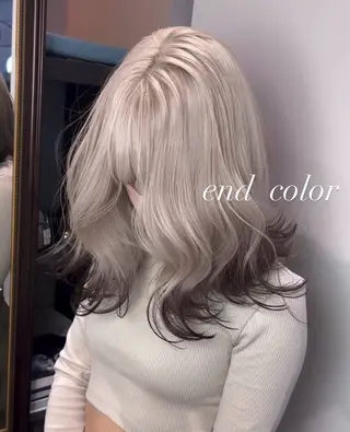 ミディアム カラー 💜ハイトーン💛 マジカルかいちゃんのヘアスタイル