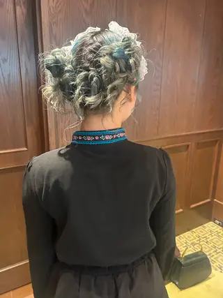 ミディアム ヘアアレンジ 透明感似合わせカラー 🍀あかり🍀のヘアスタイル