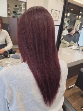 カラー ロング 関口 友菜のヘアスタイル