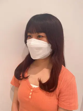 ロング 暖色🎀ゆるふわ☁️ MOERI 🍒のヘアスタイル