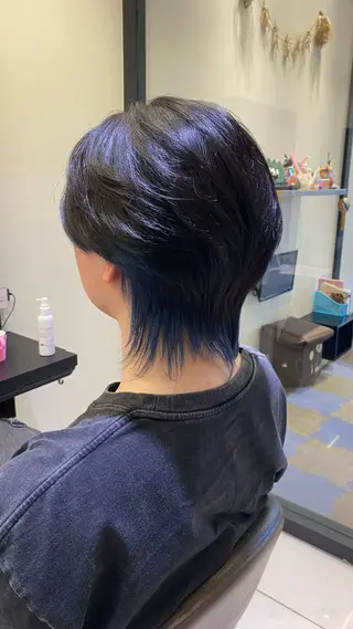 ミディアム カラー メンズ 野老 海音のヘアスタイル
