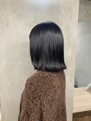 ミディアム カラー ブリーチ&似合せボブ 田中寛十のヘアスタイル