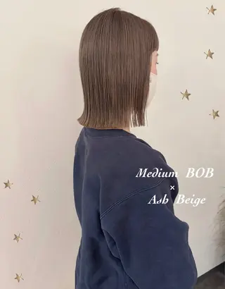 ミディアム カラー 市川 千夏のヘアスタイル