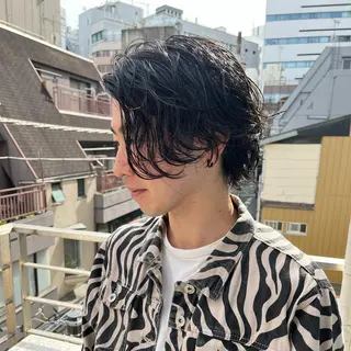 ミディアム カラー パーマ ヘアアレンジ メンズ 💎髪質改善特化💎 RUITOのヘアスタイル