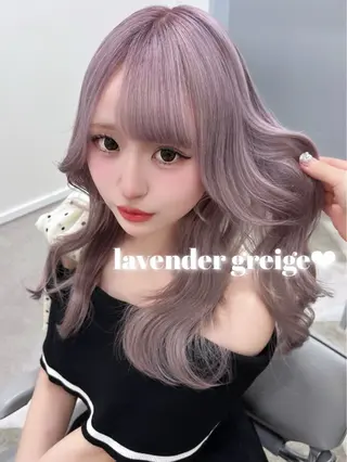 ロング カラー 💎のぼりゆい/大須 ブリーチなしWカラーのヘアスタイル