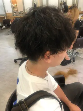 ショート パーマ メンズ 【メンズカット】 澤下瑛一のヘアスタイル