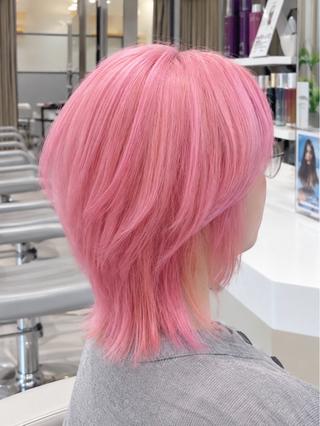 ショート レイヤー/ウルフ/デ ザインカラー💎藤原のヘアスタイル