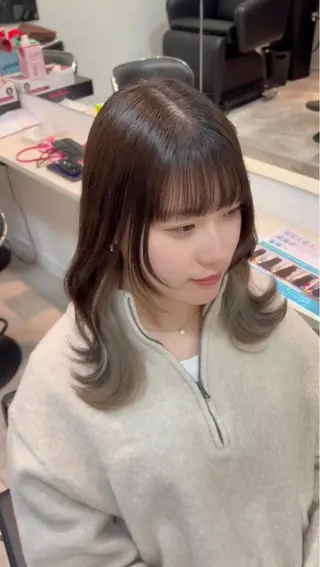 セミロング カラー ヘアアレンジ メンズ 代表🎀 ふわモテ愛 され髪🩷yumiのヘアスタイル