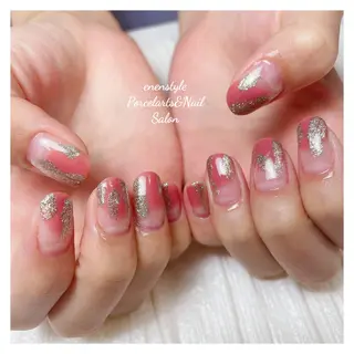 ミディアム ネイル 🐾enen style 🐾のネイルデザイン