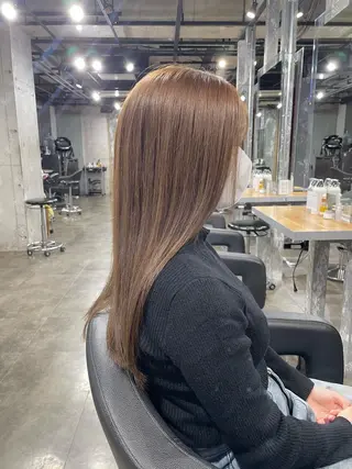 ロング カラー パーマ ヘアアレンジ メンズ キッズ ネイル マツエク・マツパ アイブロウ 透明感カラー・レイヤ ー🎀amika🎀のヘアスタイル