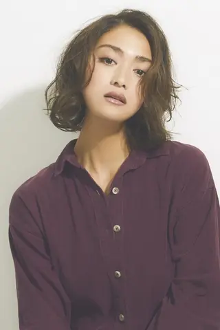 ミディアム パーマ 橋口 晃典のヘアスタイル