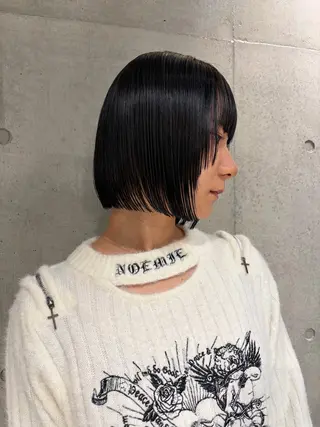 ショート カラー ヘアアレンジ ボブ艶モテカラー🫧 カリンのヘアスタイル
