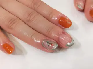 ネイル はばすみれ🎀ﾈｲﾙ 光ﾌｪｲｼｬﾙ ﾍｱのネイルデザイン