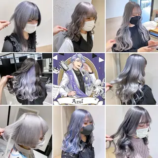 セミロング カラー 🆕ブリーチ髪質改善 🆕デザインカラーのヘアスタイル