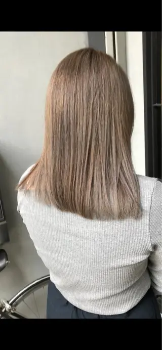 ミディアム カラー wカラー 指名No1かけるのヘアスタイル
