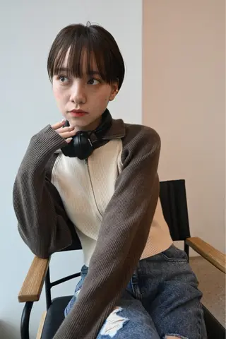 ショート カラー パーマ ヘアアレンジ カットモデル募集中/ 店長/角田真哉のヘアスタイル