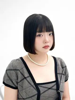 ショート カラー ヘアアレンジ 縮毛矯正🤍 盛れるボブ/ひかりのヘアスタイル