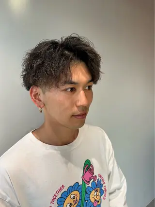 ショート カラー パーマ メンズ 田尻 駆のヘアスタイル