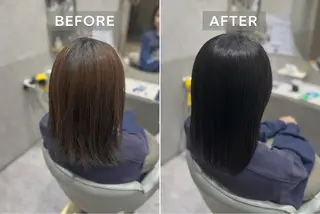 髪質改善個室サロン' 白髪ぼかし・縮毛矯正のヘアスタイル