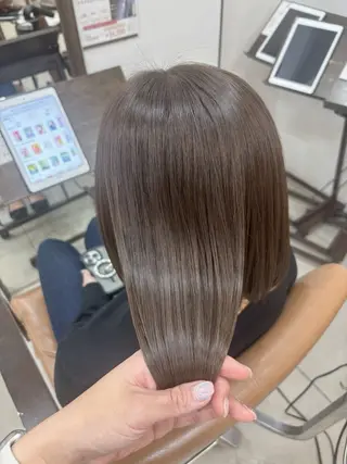 ミディアム カラー 頭皮×髪質改善 透明感カラー💎中村のヘアスタイル