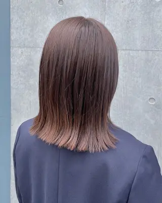 ミディアム カラー ヘアアレンジ marika/ボブ /透明感カラーのヘアスタイル