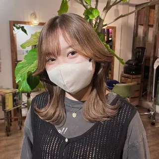 セミロング 村松 花笑のヘアスタイル