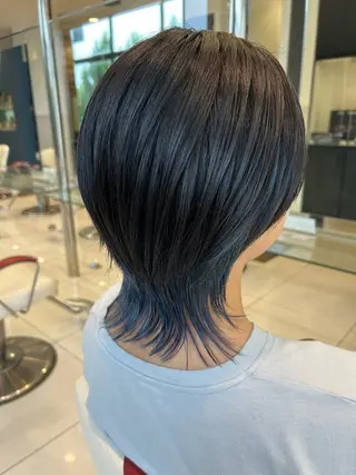 ショート カラー 海外カラー白髪ぼかし ティファニーサユリのヘアスタイル