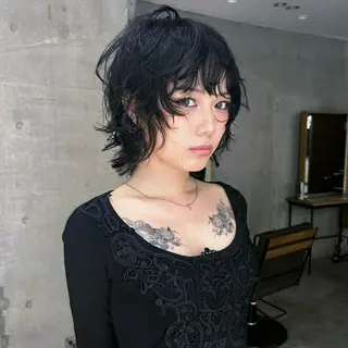 ショート パーマ ユメナ ̖́-のヘアスタイル