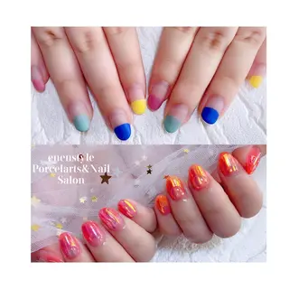 ミディアム ネイル 🐾enen style 🐾のネイルデザイン