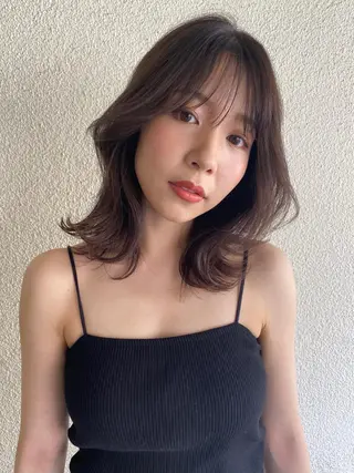 ミディアム カラー Pia ツボイ ケイタのヘアスタイル