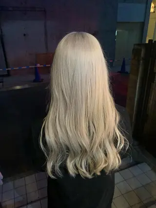 ロング カラー 色落ちまでキレイに！ ！女性サロンのヘアスタイル